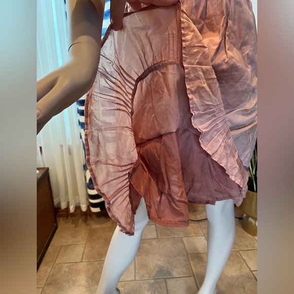 Tara Jarmon Baby Doll Toupe Dress Size Medium - Picture 6 of 10